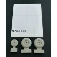 Plus Model B-26 Marauder early wheels groved 1:72 (AL7058)