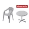 Plus Model Plastic chairs and table 1:35 (DP3074)
