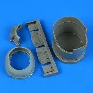  Quickboost F6F-3 Hellcat cowling late - opened flaps for Hasegawa 1:48 (QB49 245)