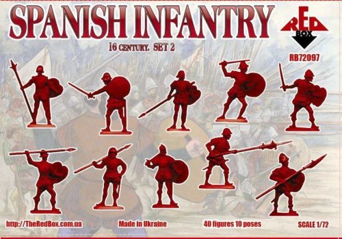 Red Box Spanish infantry, 16th century, set 2 1:72 (RB72097)
