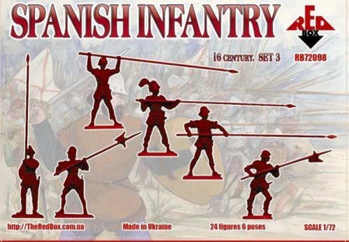 Red Box Spanish infantry(Pike),16th century,set3 1:72 (RB72098)