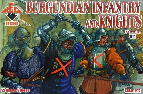 Red Box Burgundian infantry a.knights,15th centu set 1 1:72 (RB72109)
