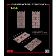   Rye Field Model Workable track links for T-34 (3D printed ) 1:35 (2023)