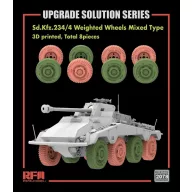   Rye Field Model Sd.Kfz.234/4 3D Printed Wheels Mixed Type (Type A 4 pcs + Type B 4 pcs) 1:35 (RFM2078)