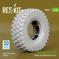   ResKit Models M1240A1 M-ATV wheels set (weighted) (5 pcs) for Rye Field Model (RFM) kit (3D Printed) 1:35 (AV35-0003)
