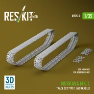   ResKit Models Merkava Mk.3 track set Type 1 (Workable) for Meng/HobbyBoss kit (3D Printed) 1:35 (AV35-0009)