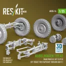 ResKit Models Kubelwagen typ.82 road wheels set (5 pcs) off-road tires w/front torsion bar V.1 (3D Printed) for Meng / Dragon / Tamiya 1:35 (AV35-0014)