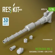   ResKit Models Merkava Mk.3 gun barrel (120 mm) + LWS (2 pcs) for HobbyBoss Kit (3D Printed) 1:35 (AV35-0016)