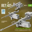 ResKit Models Merkava Mk.3 MG set, V1 (3 pcs) + machine gun mounts (3 pcs) for Meng/HobbyBoss kit (3D Printed) 1:35 (AV35-0017)