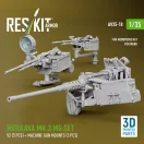 ResKit Models Merkava Mk.3 MG set, V2 (3 pcs) + machine gun mounts (3 pcs) for Meng/HobbyBoss kit (3D Printed) 1:35 (AV35-0018)