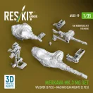 ResKit Models Merkava Mk.3 MG set wcover (3 pcs) + machine gun mounts (3 pcs) for Meng/HobbyBoss kit (3D Printed) 1:35 (AV35-0019)