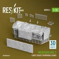   ResKit Models Merkava Mk.3 turret basket w/working chains for Meng kit (3D Printed) 1:35 (AVU35-0003)