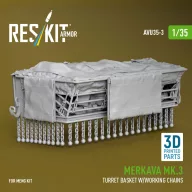   ResKit Models Merkava Mk.3 turret basket w/working chains for Meng kit (3D Printed) 1:35 (AVU35-0003)