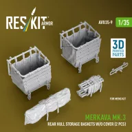   ResKit Models Merkava Mk.3 rear hull storage baskets w/o cover (2 pcs) for Meng kit (3D Printed) 1:35 (AVU35-0009)