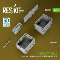   ResKit Models Merkava Mk.3 rear hull storage baskets w/o cover (2 pcs) for Meng kit (3D Printed) 1:35 (AVU35-0009)