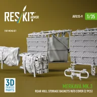   ResKit Models Merkava Mk.3 rear hull storage baskets w/o cover (2 pcs) for Meng kit (3D Printed) 1:35 (AVU35-0009)