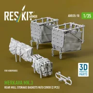   ResKit Models Merkava Mk.3 rear hull storage baskets w/o cover (2 pcs) for HobbyBoss kit (3D Printed) 1:35 (AVU35-0010)