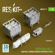  ResKit Models Merkava Mk.3 rear hull storage baskets w/cover (2 pcs) for Meng kit (3D Printed) 1:35 (AVU35-0011)