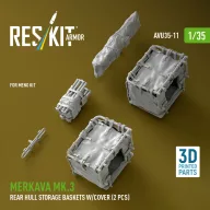   ResKit Models Merkava Mk.3 rear hull storage baskets w/cover (2 pcs) for Meng kit (3D Printed) 1:35 (AVU35-0011)