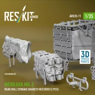   ResKit Models Merkava Mk.3 rear hull storage baskets w/cover (2 pcs) for Meng kit (3D Printed) 1:35 (AVU35-0011)