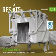   ResKit Models Merkava Mk.3 rear hull storage baskets w/cover (2 pcs) for HobbyBoss kit (3D Printed) 1:35 (AVU35-0012)