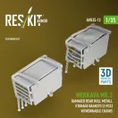 ResKit Models Merkava Mk.3 damaged rear hull metall storage baskets (2 pcs) w/workable chains for Meng kit (3D Printed) 1:35 (AVU35-0013)