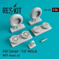  ResKit Models F4U Corsair / F6F Hellcat NAVY wheels set 1:24 (RS24-0002)