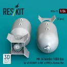ResKit Models MK.36 bombs (1000 lbs) for all US NAVY & RAF of WW2 & Korean War (2 pcs) (3D Printed) 1:24 (RS24-0015)