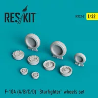   ResKit Models F-104 (A,B,C,D) Starfighter wheels set 1:32 (RS32-0008)