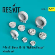   ResKit Models F-16C block 40-52 Fighting Falcon (weighted) wheels set 1:32 (RS32-0025)