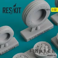   ResKit Models F-105 (A,B,C,D) Thunderchief wheels set 1:32 (RS32-0076)