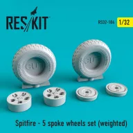   ResKit Models Spitfire (5 spoke) wheels set (weighted) 1:32 (RS32-0104)