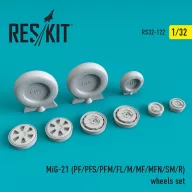   ResKit Models MiG-21 (PF, PFS, PFM, FL, M, MF, MFN, SM, R) wheels set 1:32 (RS32-0122)