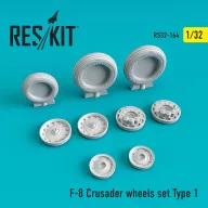   ResKit Models F-8 Crusader (weighted) wheels set type 1 1:32 (RS32-0164)