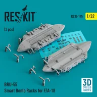   ResKit Models BRU-55 Smart Bomb Racks for F/A-18 (2 pcs) (3D Printed) 1:32 (RS32-0175)