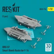   ResKit Models BRU-57 Smart Bomb Racks for F-16 (2 pcs) (3D Printed) 1:32 (RS32-0176)