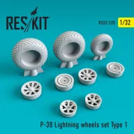   ResKit Models P-38 Lightning wheels set type 1 1:32 (RS32-0220)