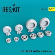 ResKit Models P-61 Black Widow wheels set 1:32 (RS32-0258)