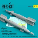 ResKit Models GBU-12 Paveway II thermally protected laser guided bombs (2 pcs) (F-14, F-18, F-35, AV-8B, A-6) (3D Printed) 1:32 (RS32-0292)