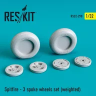   ResKit Models Spitfire (3 spoke) wheels set (weighted) 1:32 (RS32-0298)