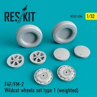   ResKit Models F4F/FM-2 Wildcat wheels set type 1 (weighted) 1:32 (RS32-0334)