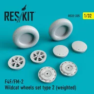   ResKit Models F4F/FM-2 Wildcat wheels set type 2 (weighted) 1:32 (RS32-0335)