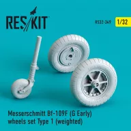   ResKit Models Bf-109 (F, G-early) wheels set type 1 (weighted) 1:32 (RS32-0349)