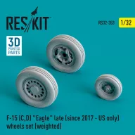   ResKit Models F-15 (C,D) Eagle late (since 2017 - US only) wheels set (weighted) (Resin & 3D Printed) 1:32 (RS32-0353)