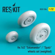   ResKit Models He.162 Salamander / Spatz wheels set (weighted) 1:32 (RS32-0354)