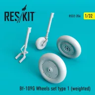   ResKit Models Bf-109G wheels set type 1 (weighted) 1:32 (RS32-0356)