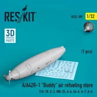   ResKit Models A/A42R-1 Buddy air refueling store (1 pcs) (F/A-18, S-3, MQ-25, A-6, EA-6, A-7, A-4) (3D Printed) 1:32 (RS32-0399)
