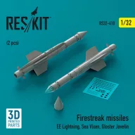   ResKit Models Firestreak missiles (2 pcs) (EE Lightning, Sea Vixen, Gloster Javelin) (3D Printed) 1:32 (RS32-0410)