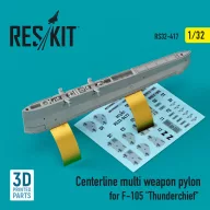   ResKit Models Centerline multi weapon pylon for F-105 Thunderchief (3D Printed) 1:32 (RS32-0417)