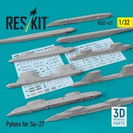 ResKit Models Pylons for Su-27 (3D Printed) 1:32 (RS32-0421)